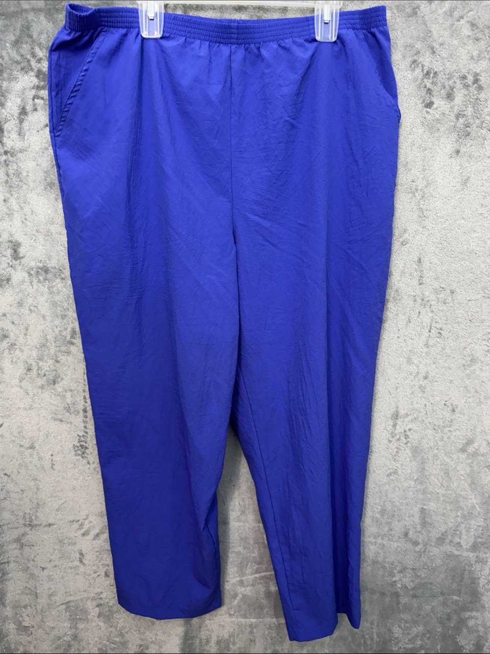 Remo Vintage Women's sz 20W Classic Elastic Waist Pants in Royal Blue Pullon USA